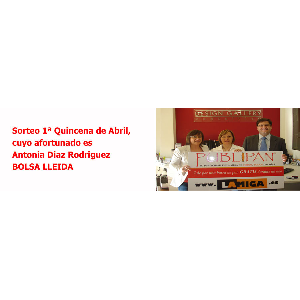 Sorteo del pan por un año 1ª quincena de abril 